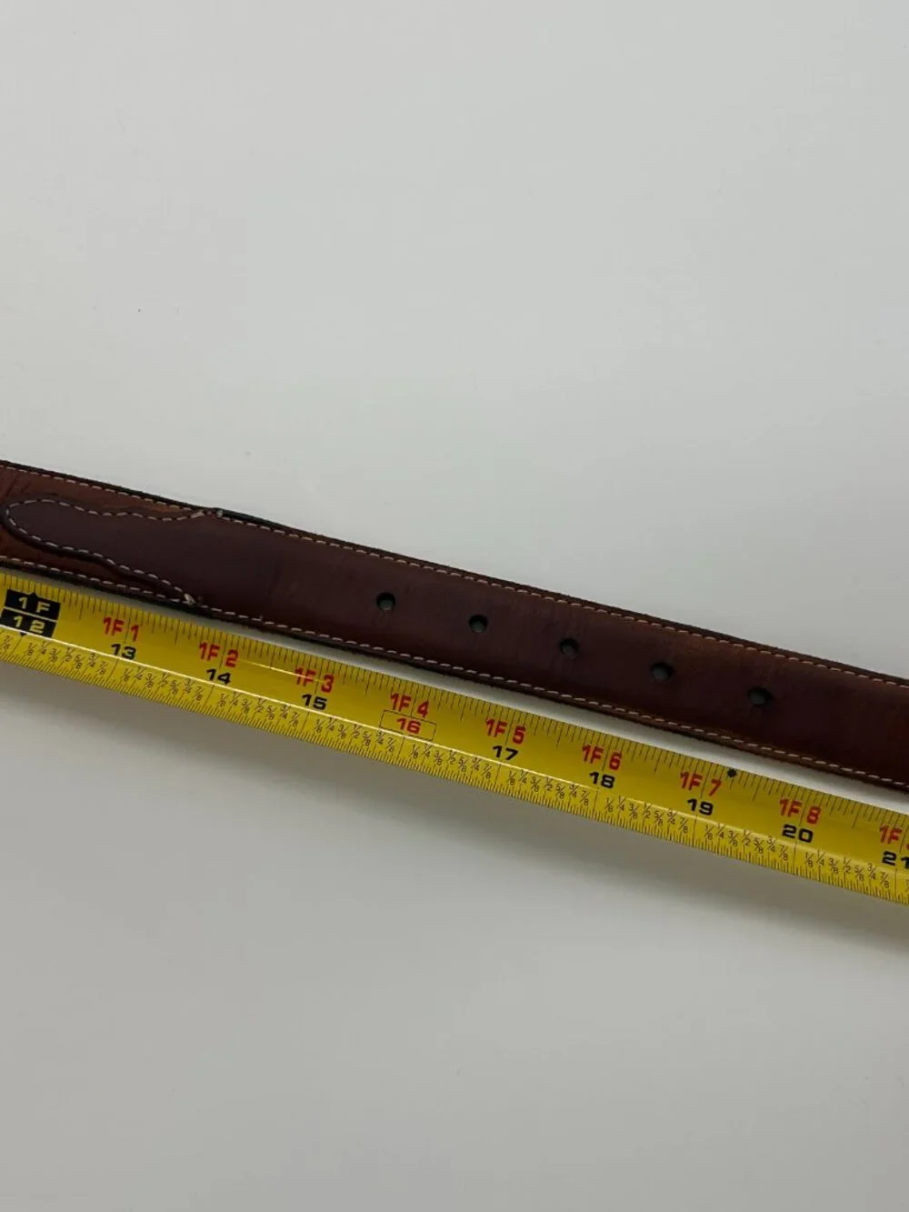 Nocona Brown Child  Western Leather Belt With Silver Tone Bronco Buckle Size 19